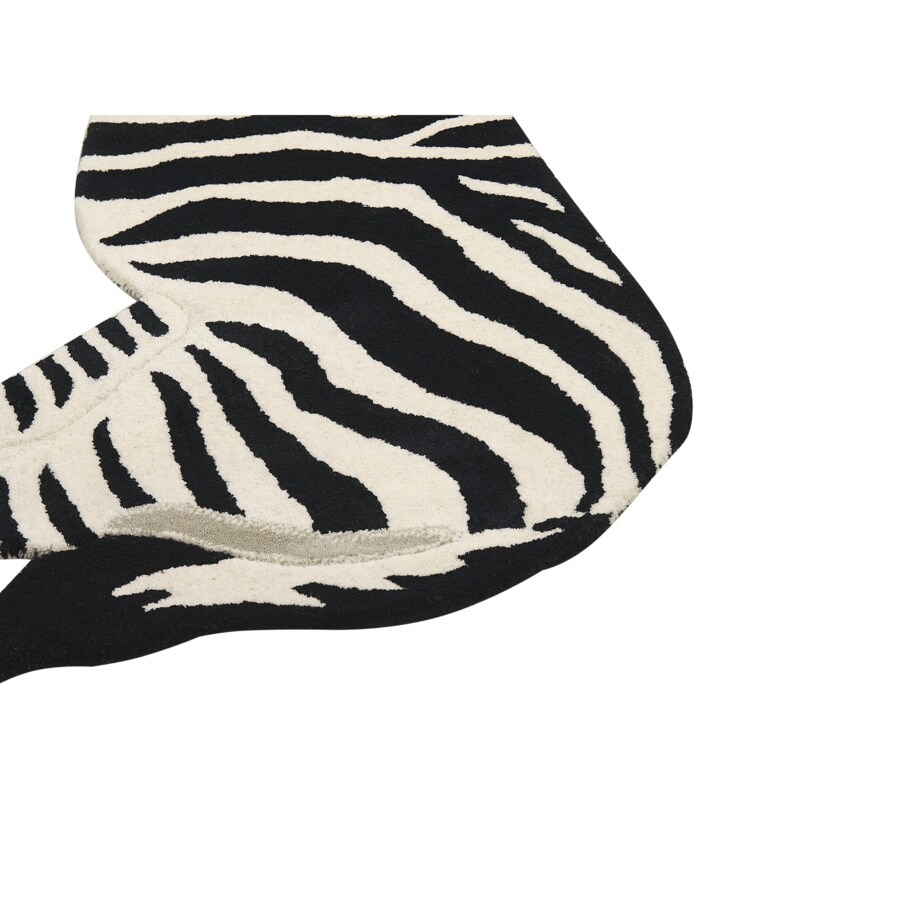 Dywan dziecięcy wełniany zebra 100 x 160 cm biało-czarny KHUMBA