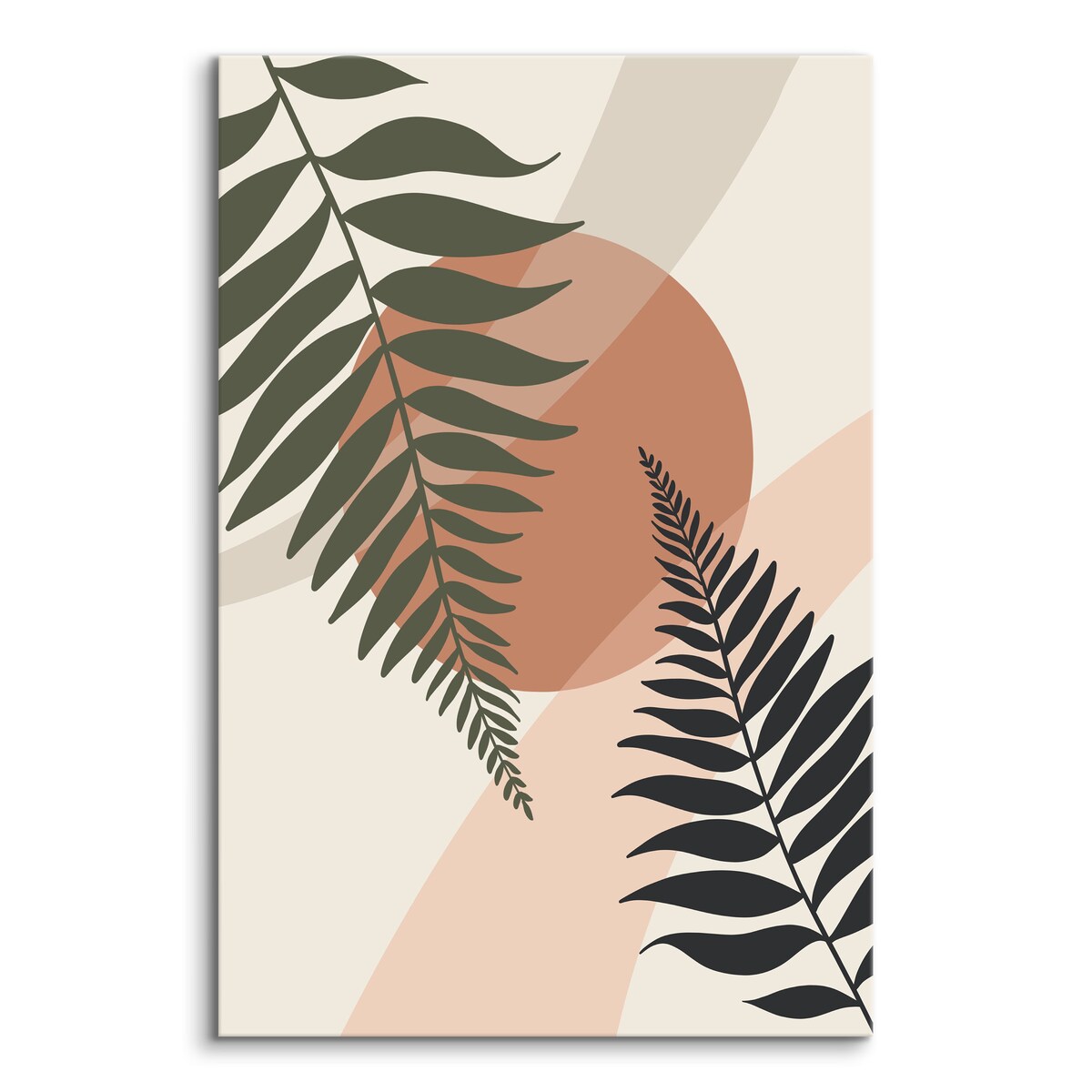 Obraz Palma Zachód Słońca Liście 30x40cm