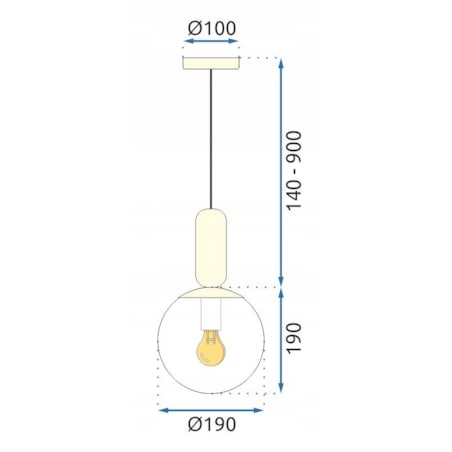 Lampa Sufitowa Nowoczesna Szklana Gold Złota E27