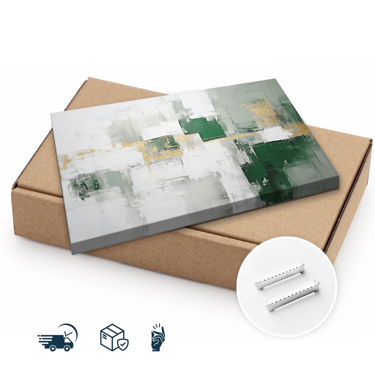 Obraz Canvas Abstrakcja Imitacja Farby Nowoczesny Wzór Do Sypialni 70x50cm