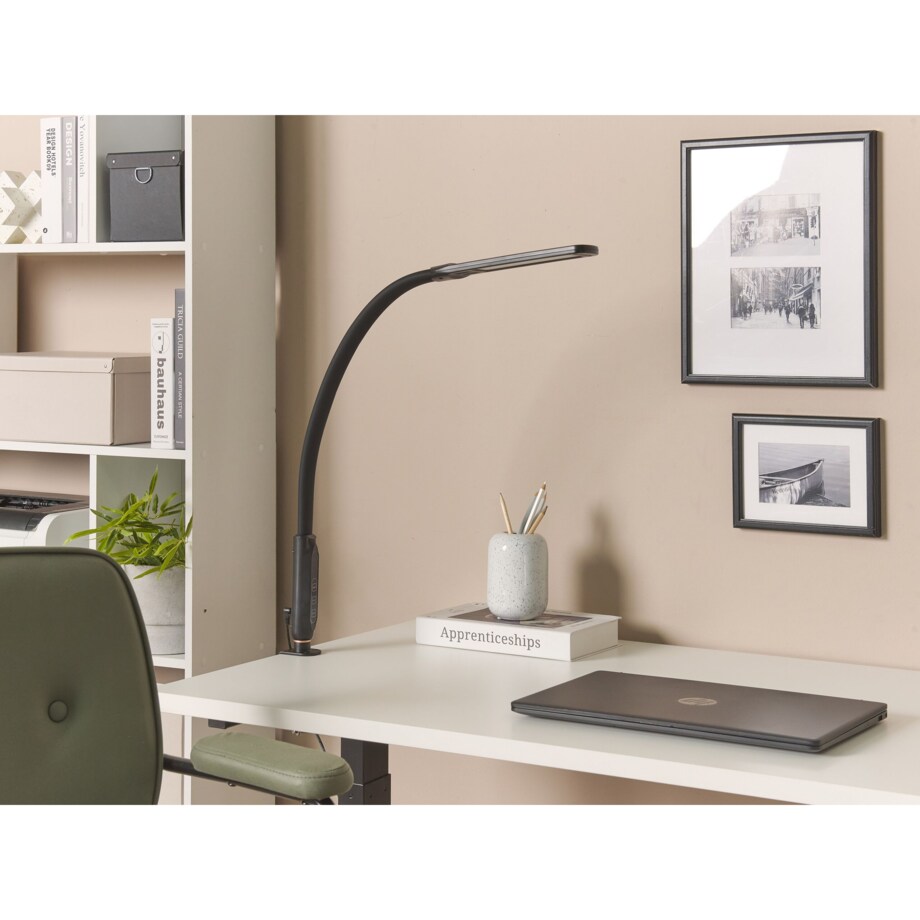 Lampa podłogowa/zaciskowa LED czarna APUS