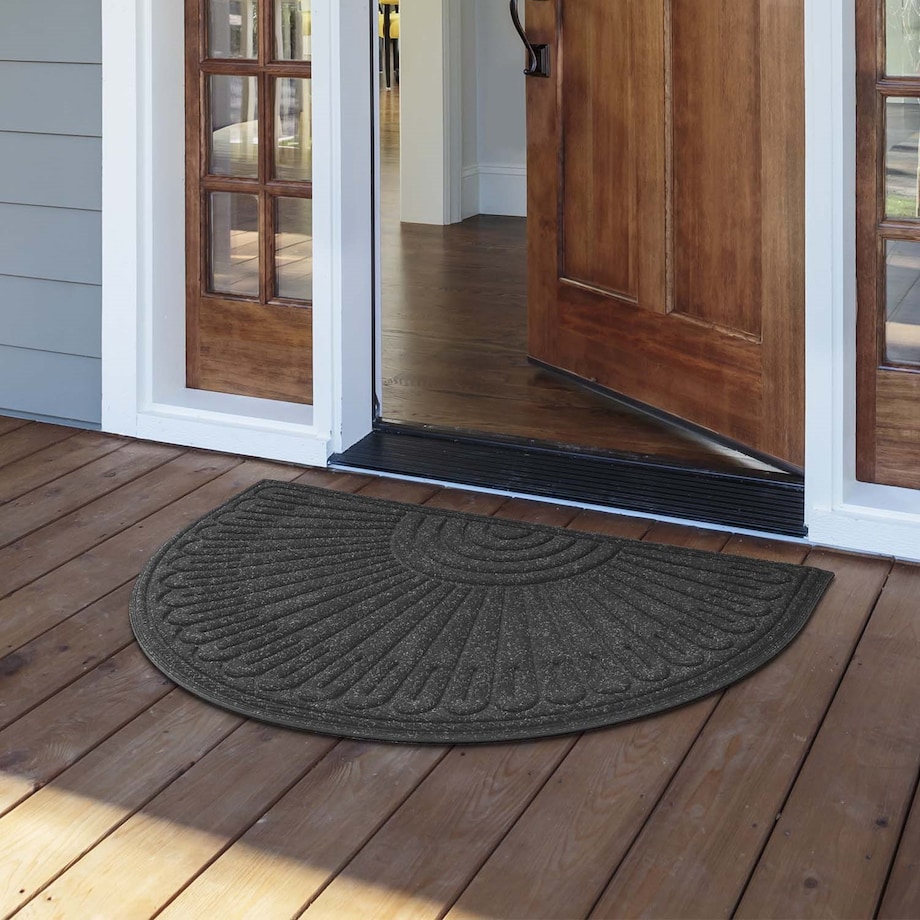 Wycieraczka półokrągła 60x90 cm Half Moon szara