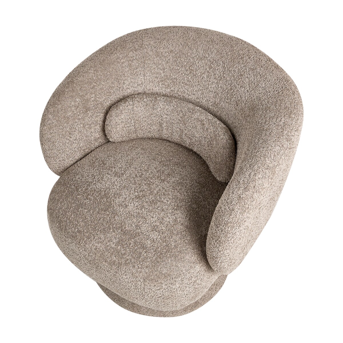 Fotel obrotowy LIEKSA Boucle Beżowy