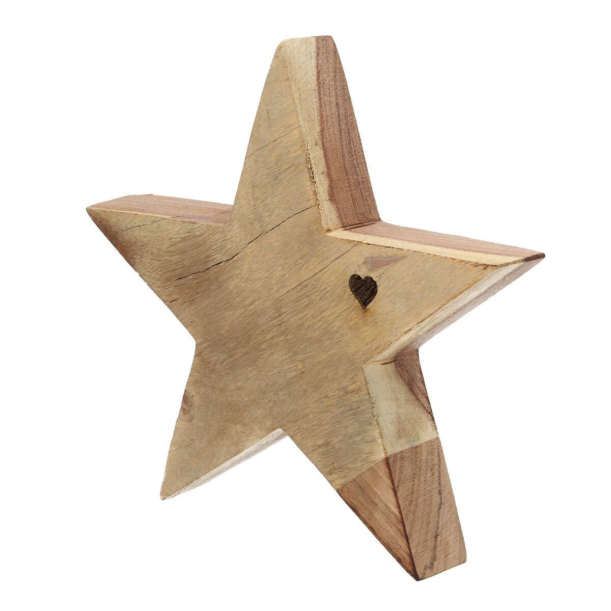 Dekoracja Wooden Star II 20x4x20 cm boże narodzenie, święta, świąteczne, brązowy, 20x4x20 cm