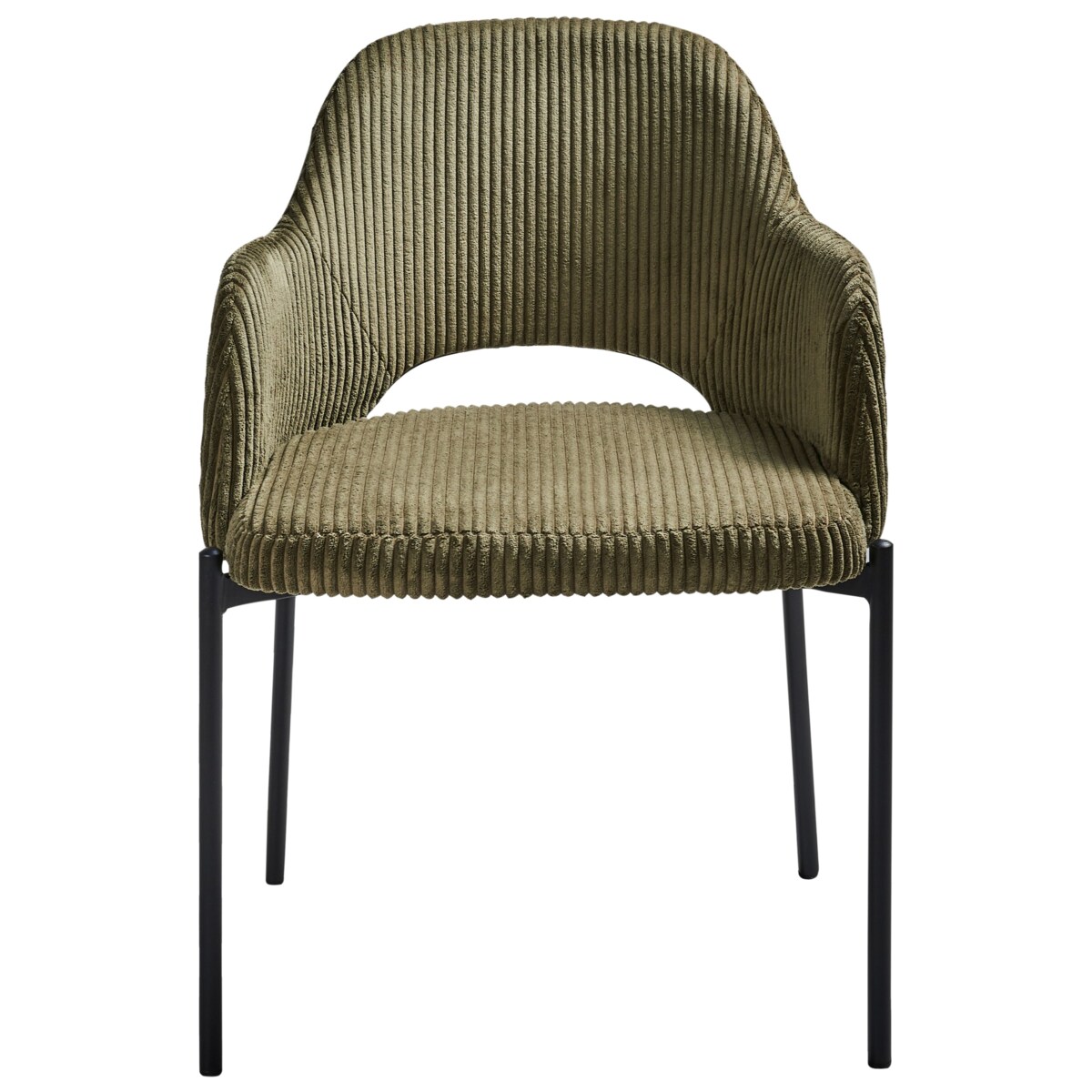 Zestaw 2 krzeseł do jadalni RATON Sztruks Oliwkowy