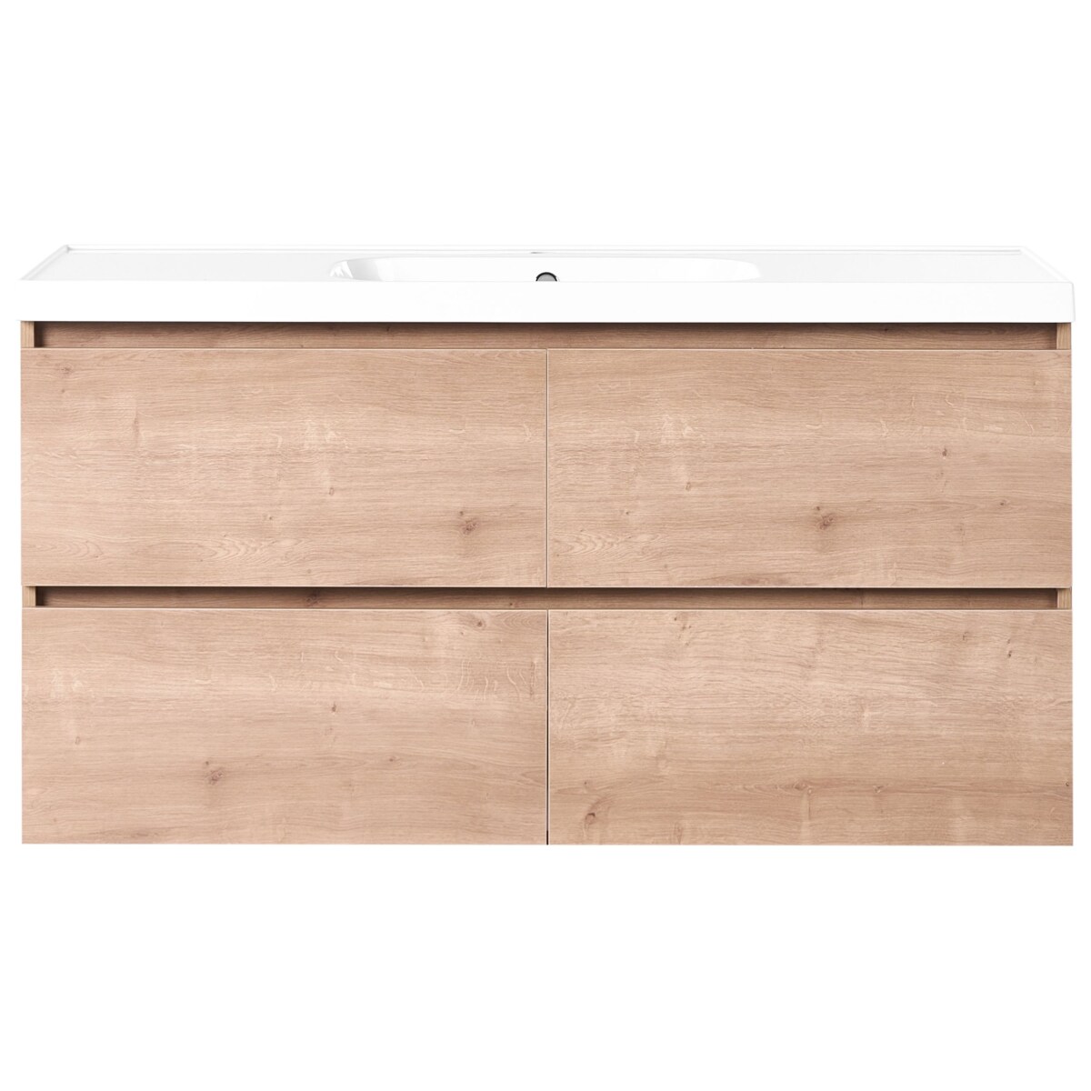 Szafka łazienkowa wisząca z umywalką LAGOA 120 cm Jasnobrązowy