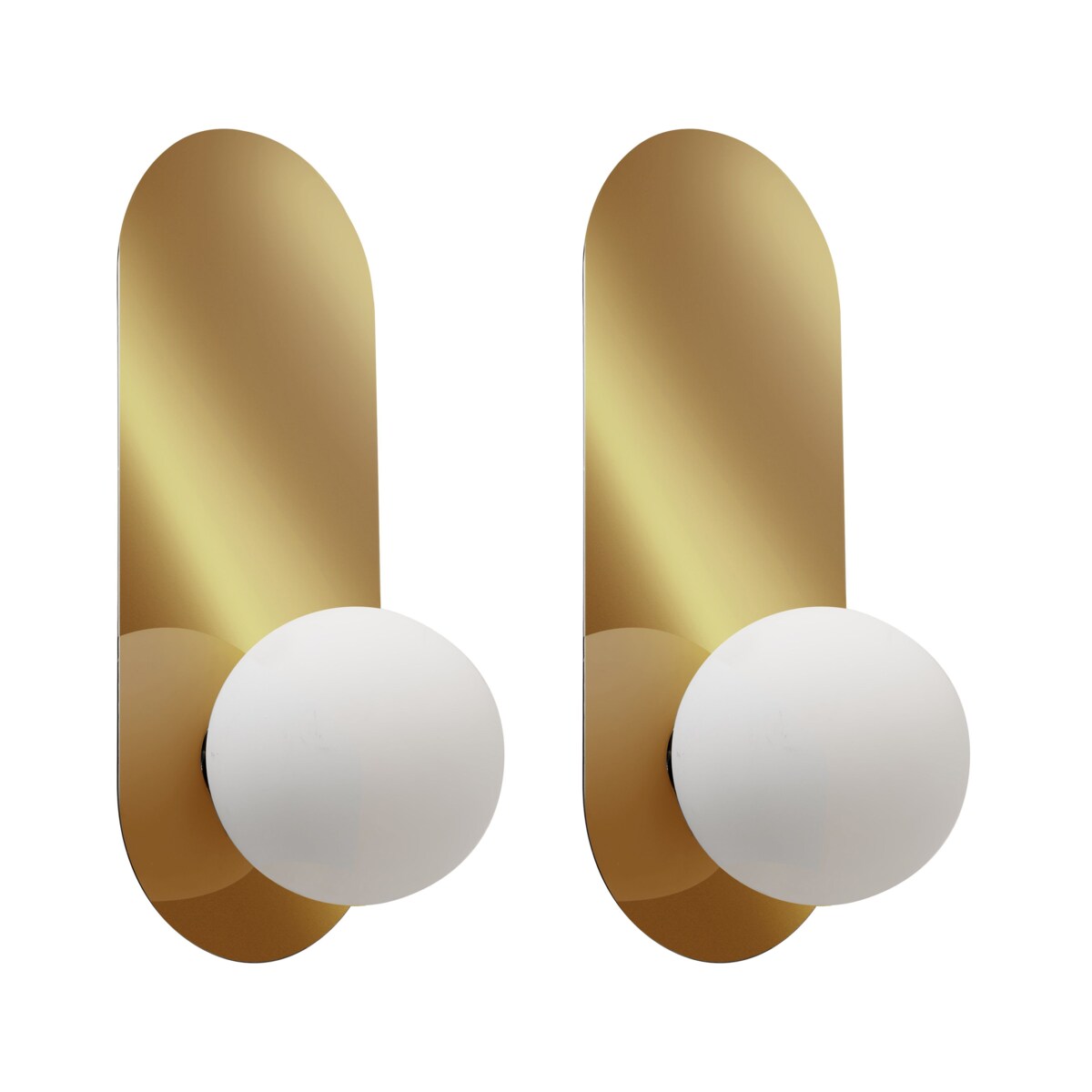 Zestaw 2 lamp ściennych LEISI Szkło Złoty