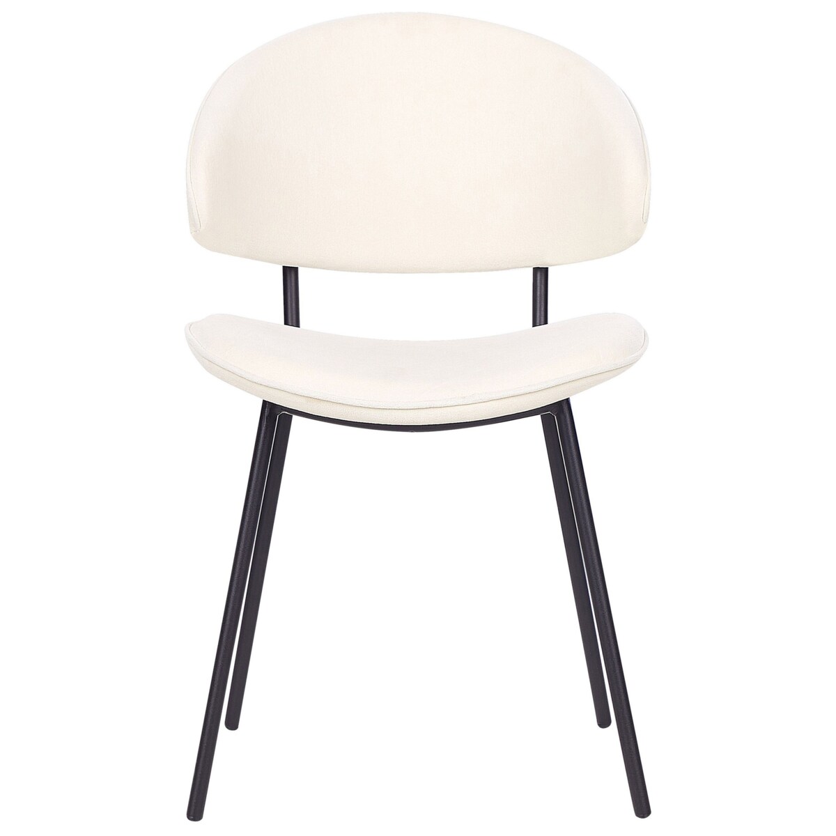 Zestaw 2 krzeseł do jadalni KIANA Kremowy