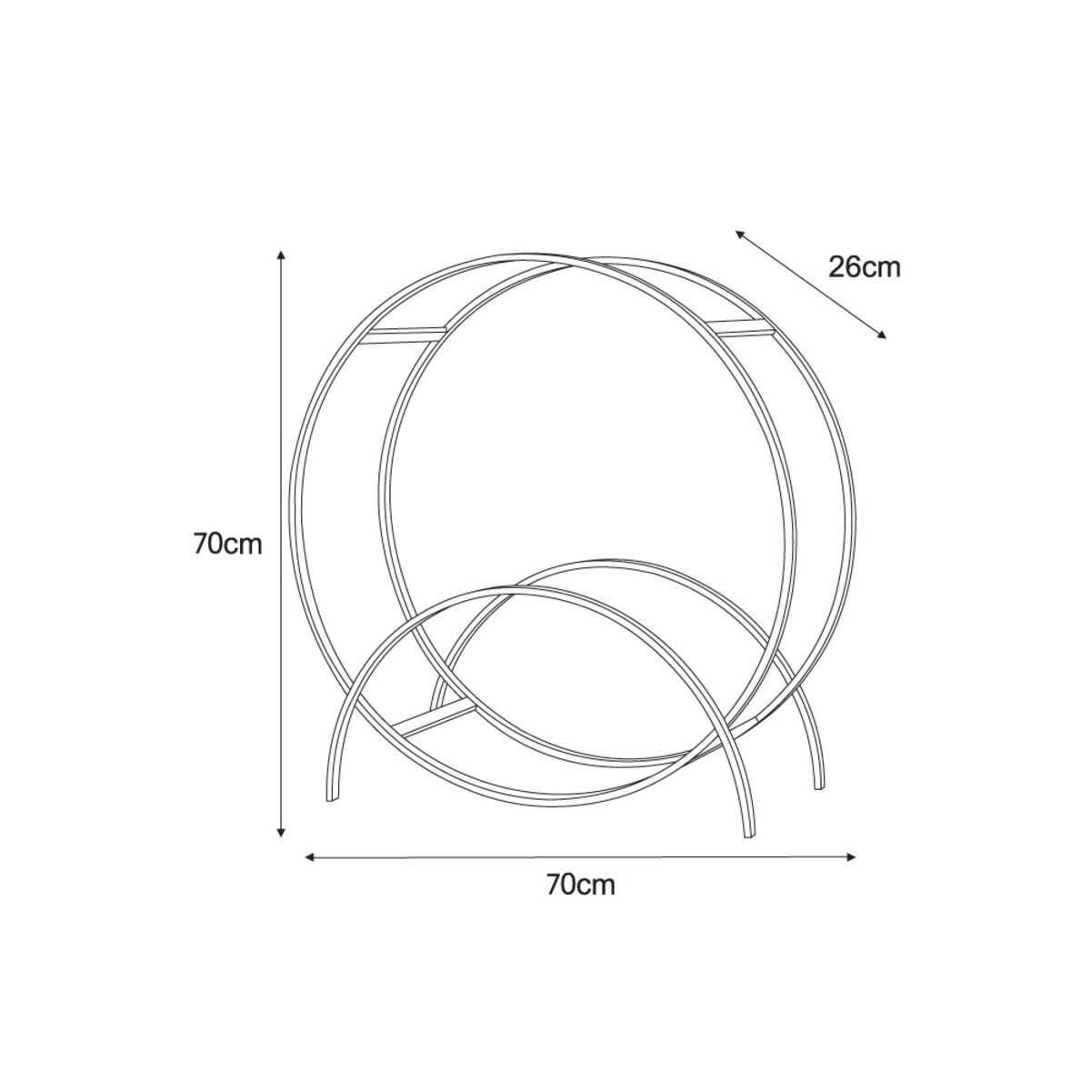 Stojak na drewno KS-21 z serii KAJA HOME