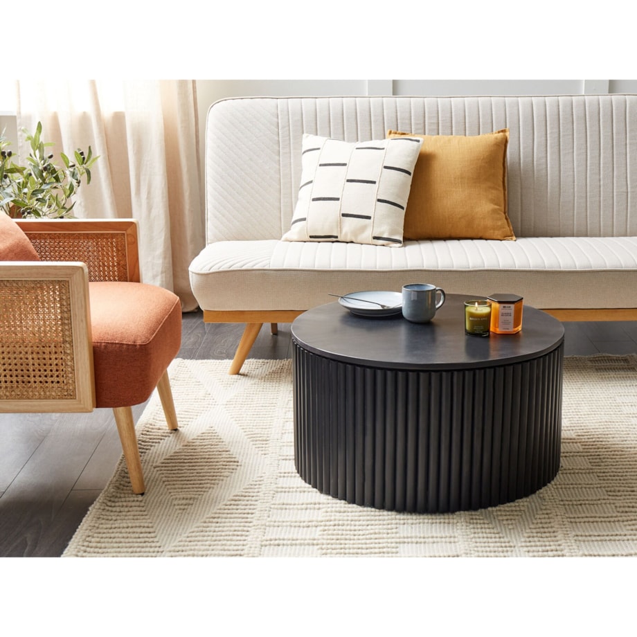 Stolik kawowy Drewno mango Czarny KIRKWOOD