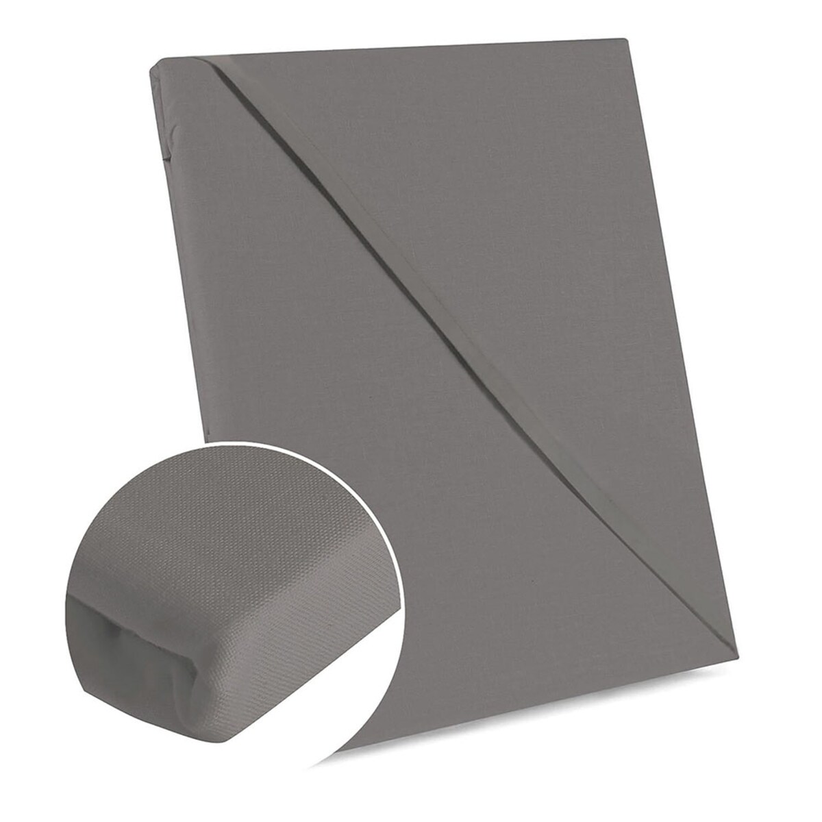 Prześcieradło bawełniane bez gumki 200x220 + dodatkowe 5cm po bokach bokach szare