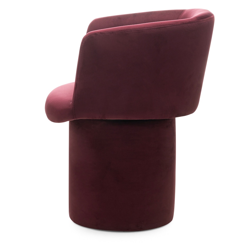 Fotel obrotowy, welur, burgundowy Haco
