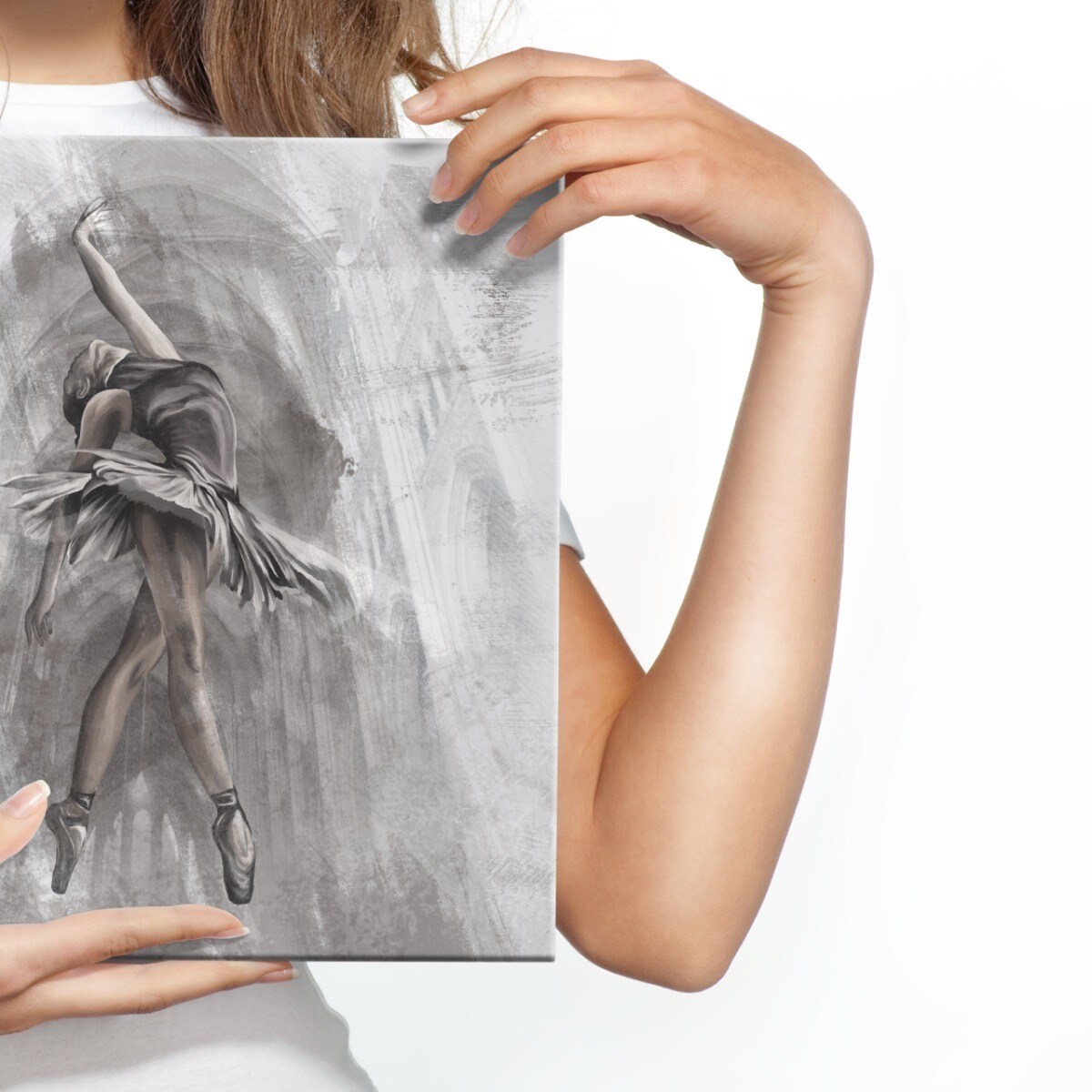 Obraz Abstrakcyjna baletnica na betonie 90x90cm