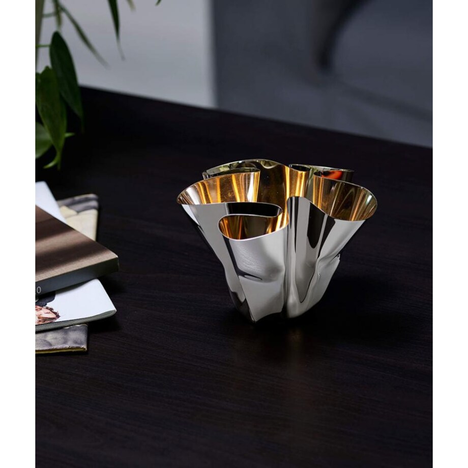 Świecznik Margeaux, stal nierdzewna, 17 cm