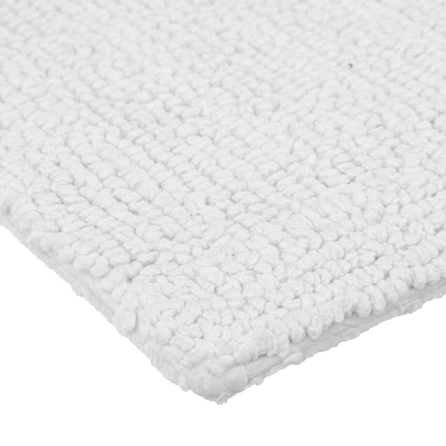 Dywanik łazienkowy, dwustronny, 100% bawełny, biały, 80 x 50 cm