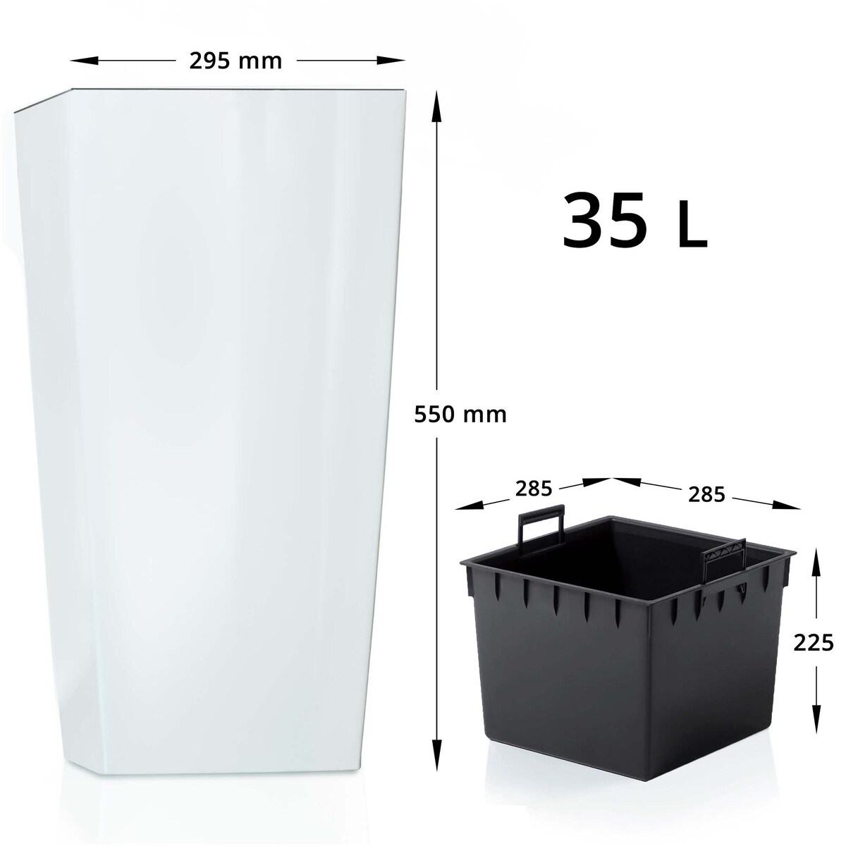 Donica Ogrodowa Do Domu Kwadratowa Duża Wysoka 55 cm