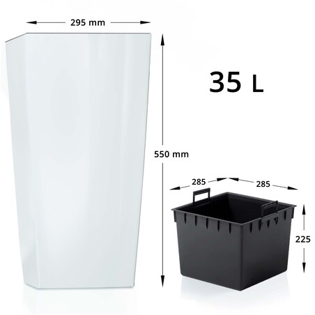 Donica Ogrodowa Do Domu Kwadratowa Duża Wysoka 55 cm