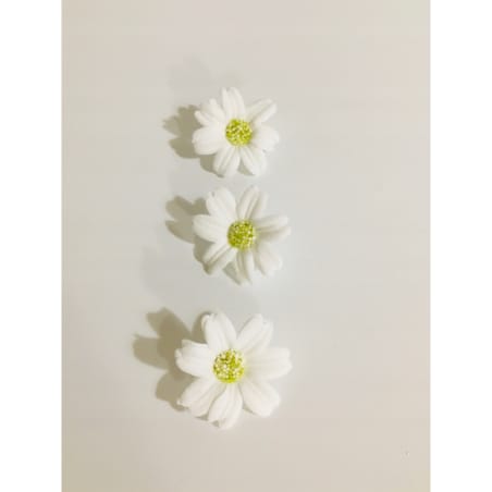 STOKROTKA BIAŁA 3x kwiaty mydlane do bukietów dekoracji boxy flower 4cm