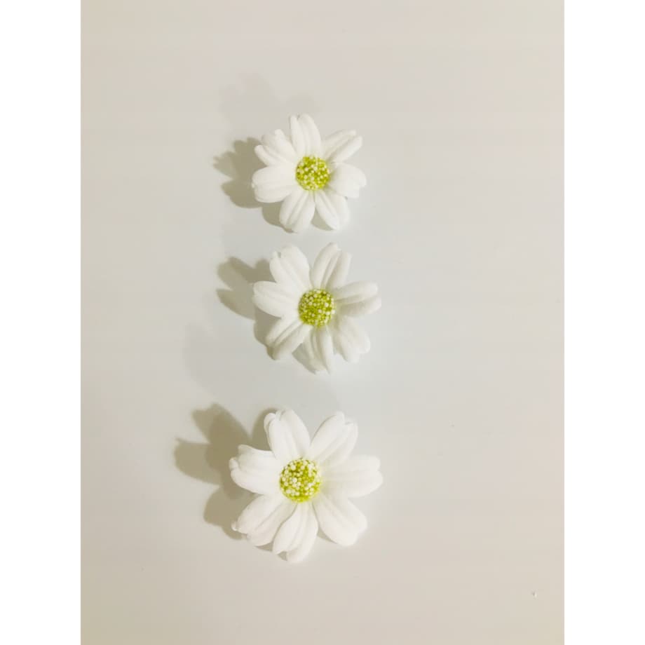 STOKROTKA BIAŁA 3x kwiaty mydlane do bukietów dekoracji boxy flower 4cm