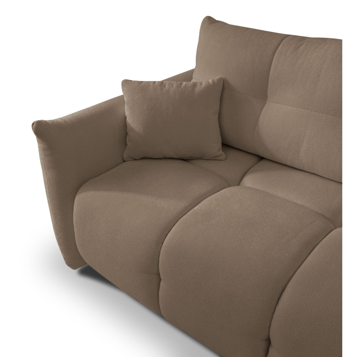 Narożnik z funkcją spania do salonu BOSE, prawostronny, caffe latte