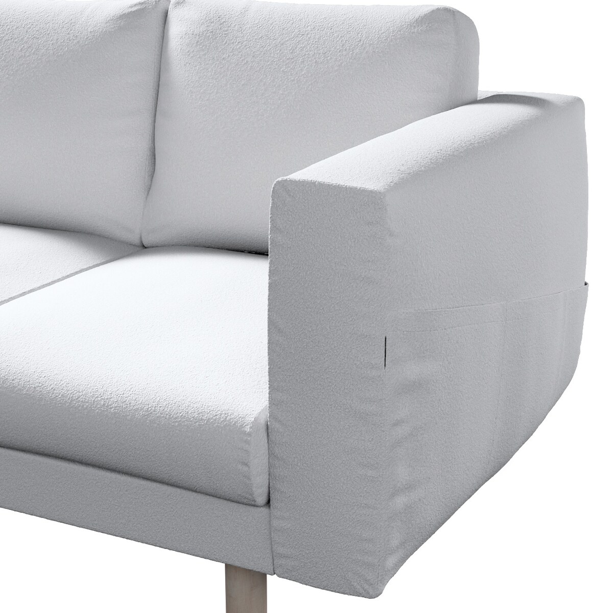 Pokrowiec na sofę Norsborg 3-osobową, biała bukla, 213 x 88 x 85 cm, Boucle Teddy