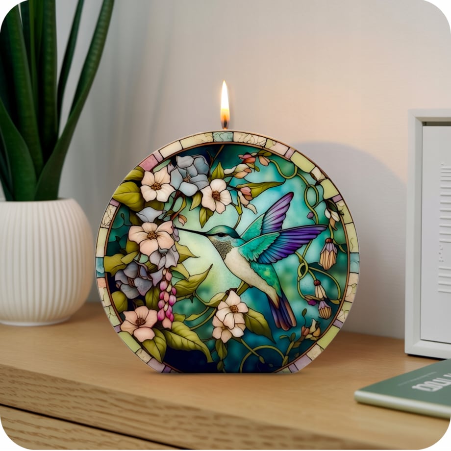 Świeca sojowa ozdobna z motywem kwiatowym – elegancka dekoracja do wnętrz w pudełku prezentowym