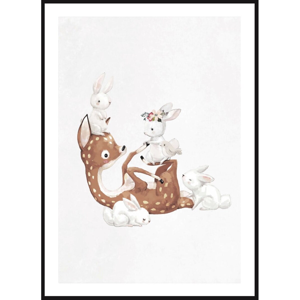 Poster Story, Plakat, Obraz - Sarenka z Zajączkami, wymiary 30 x 42 cm