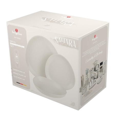 Zastawa stołowa Serwis Komplet talerzy naczyń 18 ele dla 6 osób BERLINGER HAUS Sahara