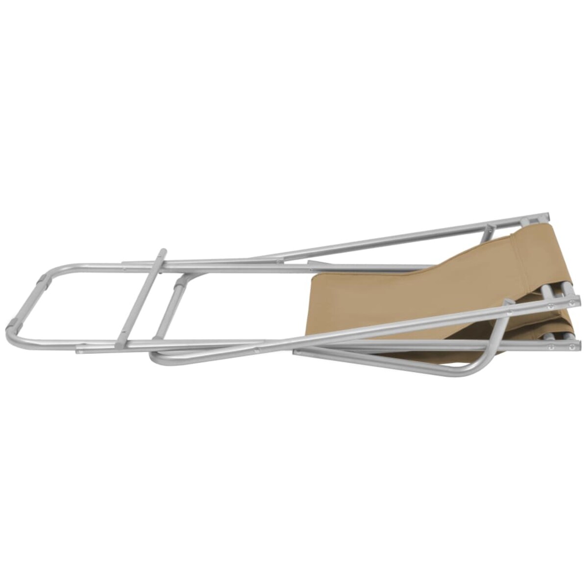 vidaXL Rozkładane leżaki tarasowe, 2 szt., stal, taupe