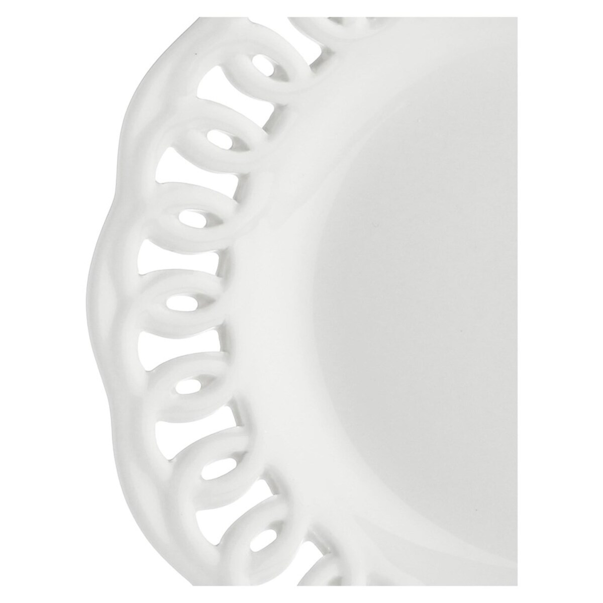 Rzeźbiony talerz Firenze - Biały, 10 cm