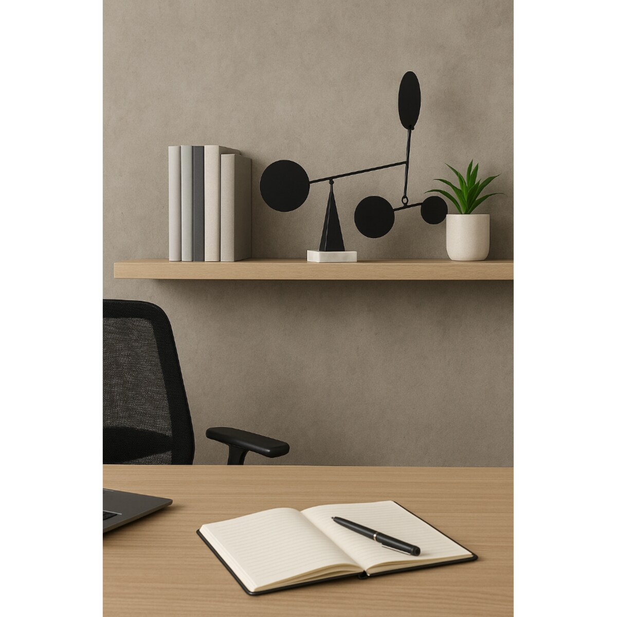 FIGURKA DEKORACYJNA JOSHUA CZARNA