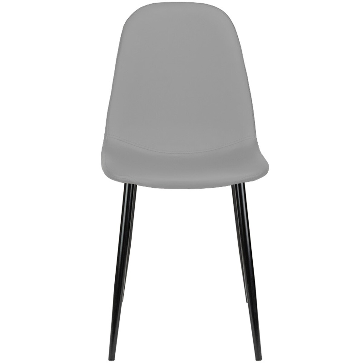 Krzesło tapicerowane ekoskóra szare nowoczesne do salonu