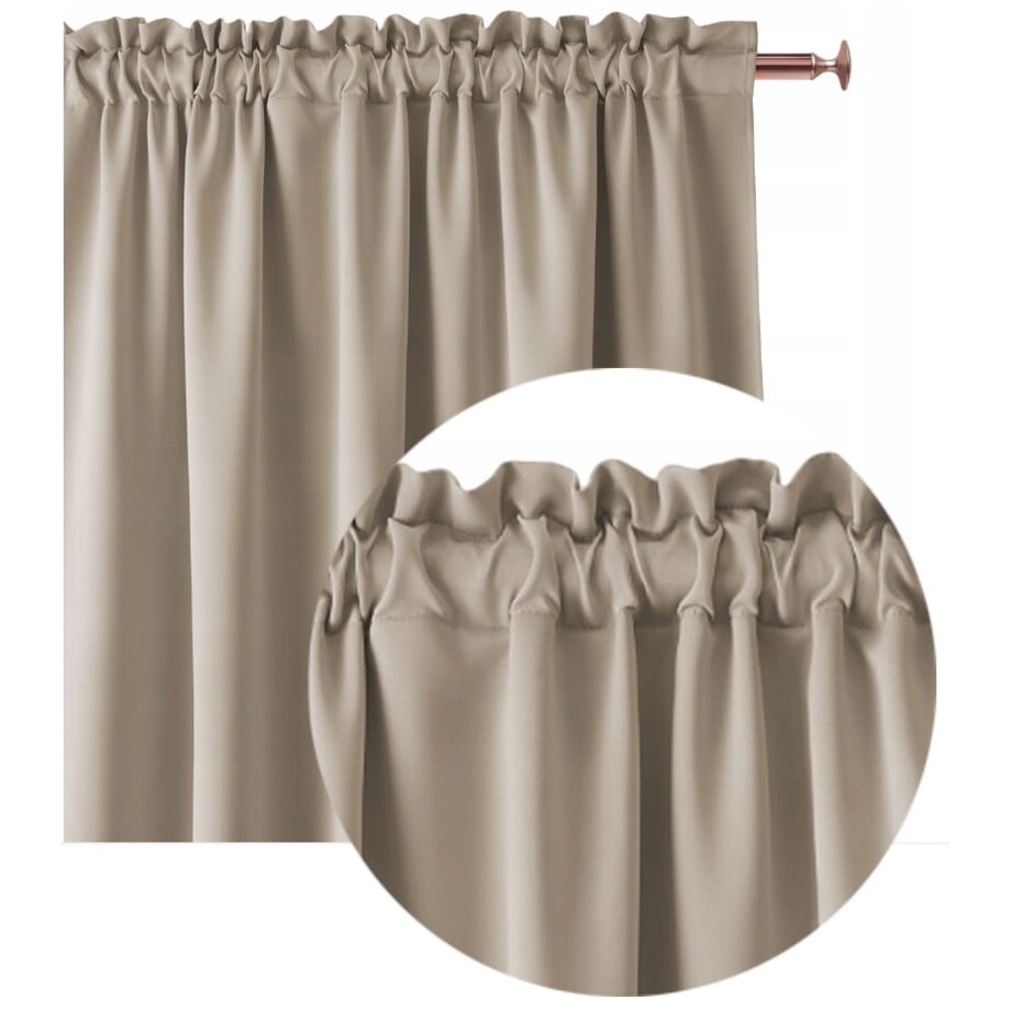 Gotwa Zasłona do Salonu Beżowa 140 x 280 Taśma Żabki Tunel Aura Boho Gładka