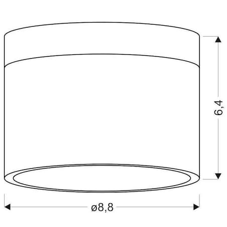 Spot LAMPA sufitowa 2273716 Candellux metalowa OPRAWA okrągła LED 9W 4000K plafon czarny biały