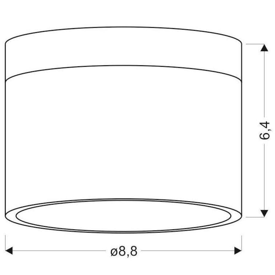 Spot LAMPA sufitowa 2273716 Candellux metalowa OPRAWA okrągła LED 9W 4000K plafon czarny biały