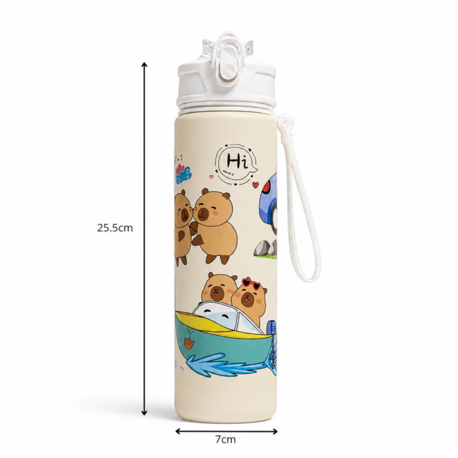 Butelka na wodę, bidon z rurką i ustnikiem 800ml KAPIBARA BD67