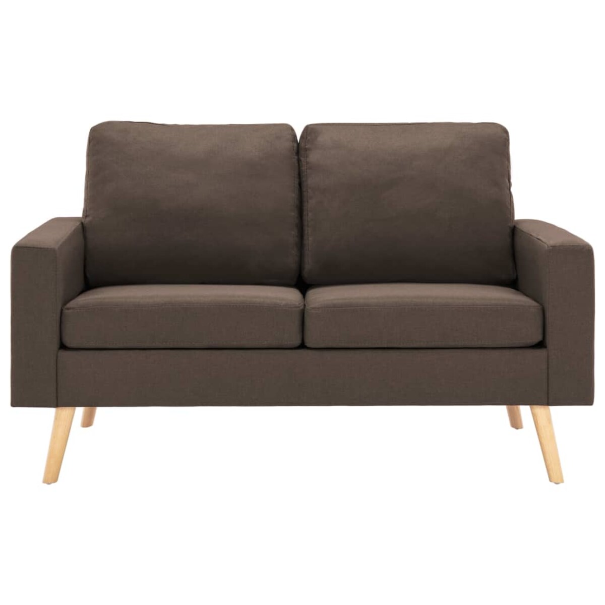 vidaXL 2-osobowa sofa, brązowa, tapicerowana tkaniną