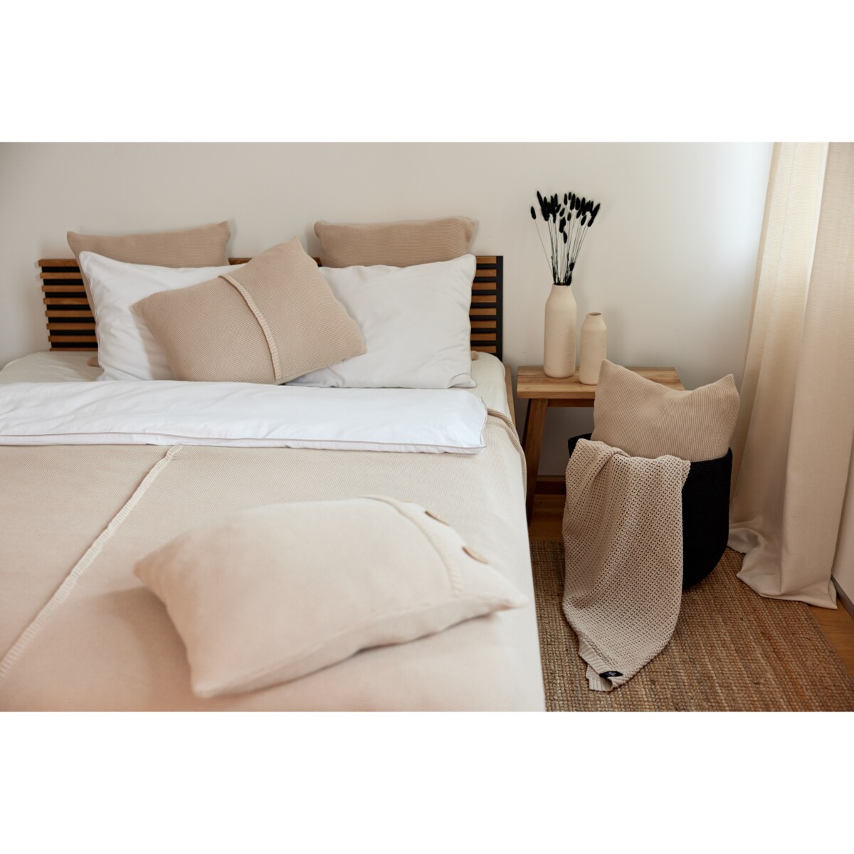 Narzuta klasyczna beżowa, 220 x 240 cm, La Manta