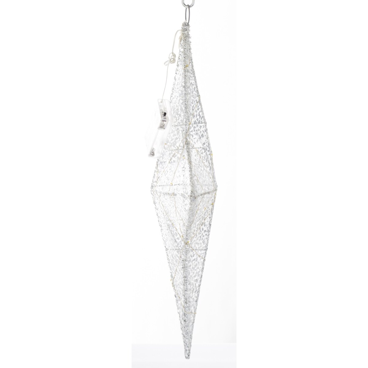 Gwiazda dekoracyjna LED 47x50x12 cm ANANDA srebrna