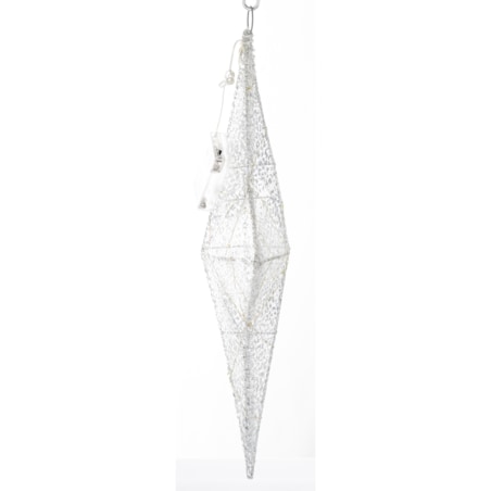 Gwiazda dekoracyjna LED 47x50x12 cm ANANDA srebrna