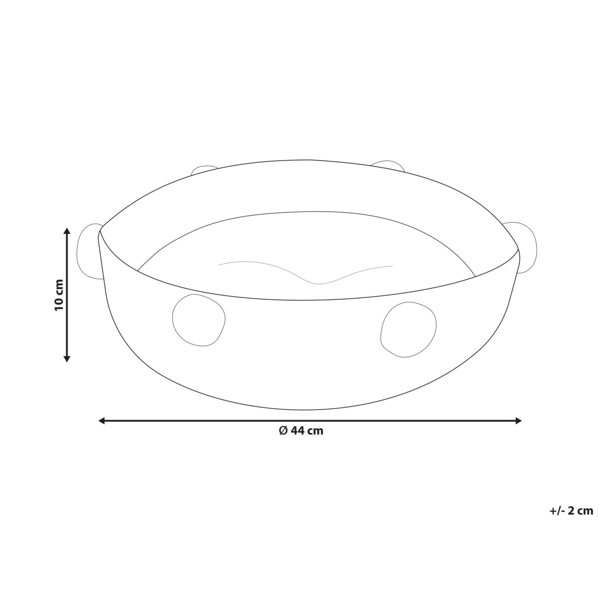 Legowisko ø 44 cm beżowe DALAMAN