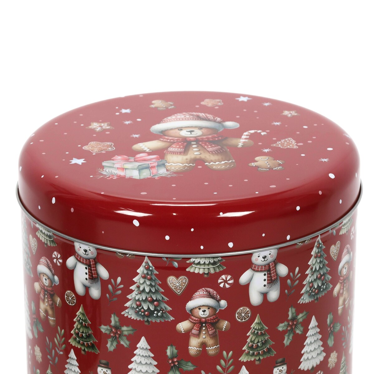 Świąteczny zestaw metalowych pojemników w różnych rozmiarach, 2 szt.