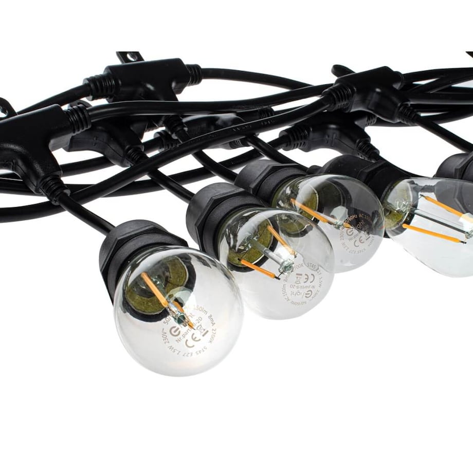 Girlanda z żarówkami filamentowymi 10 LED 15W 10m ciepła
