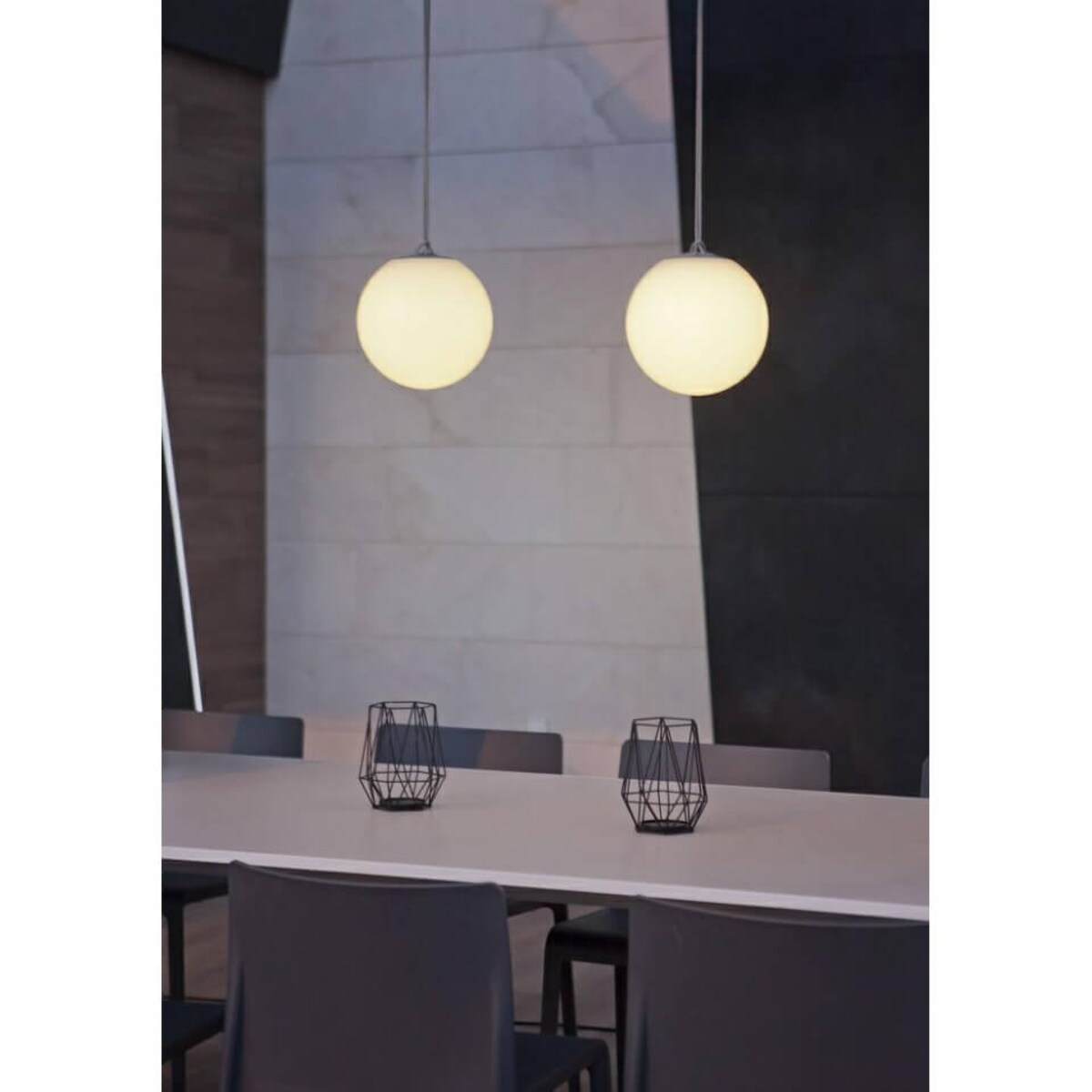 Wisząca lampa kula Norai LUMNRB025WLNW King Home LED 1W IP65 zmienna barwa beżowa