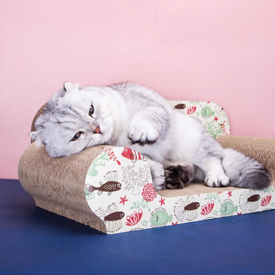 Drapak Kartonowy Dla Kota Sofa Z Kocimiętką