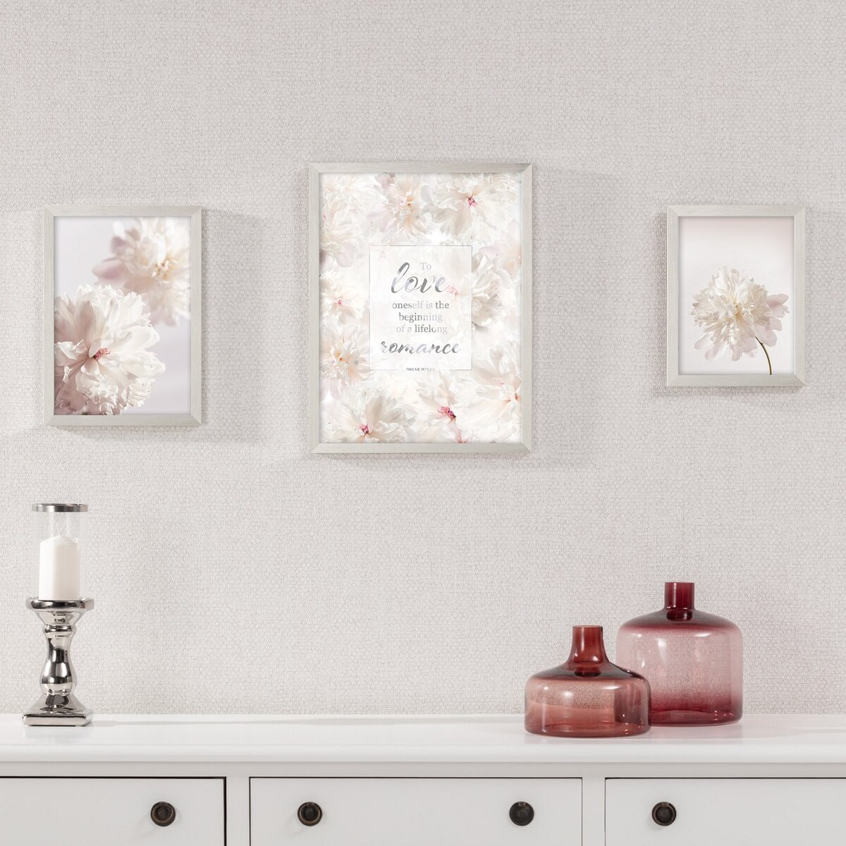 Obraz Peony II 21x30cm silver, 21 x 30 cm