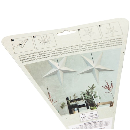 Ozdoba świąteczna na okno, gwiazda z papieru, 45 cm