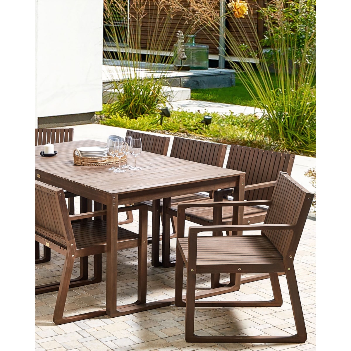 Krzesło ogrodowe Drewno Ciemne drewno SASSARI