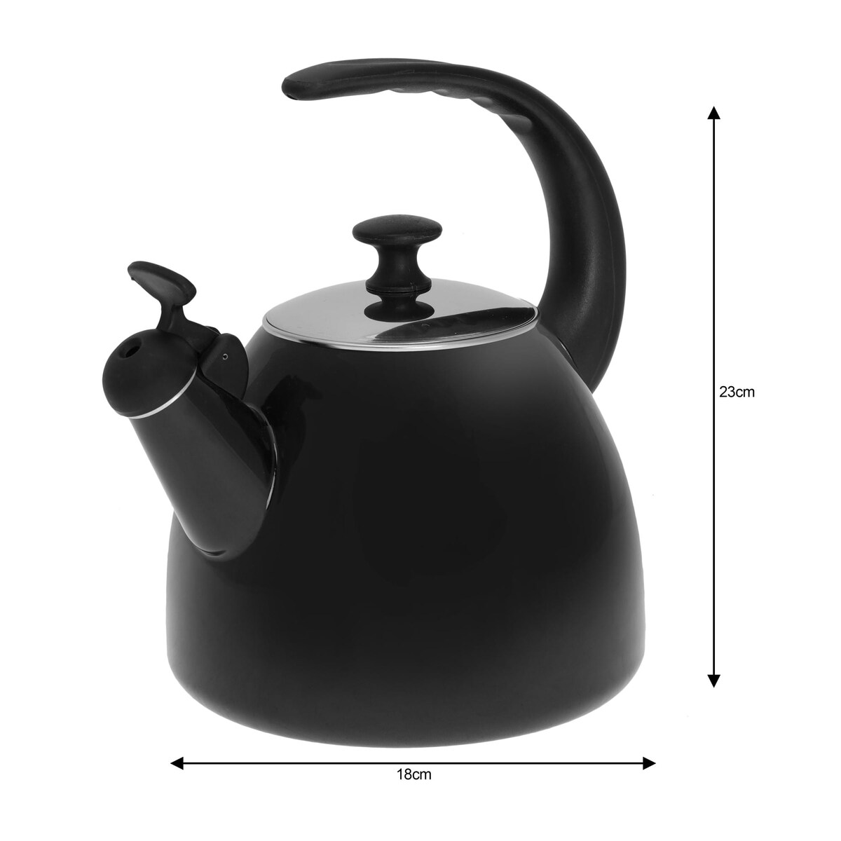 Czajnik stalowy z gwizdkiem tradycyjny 2.8L czarny KLAUSBERG