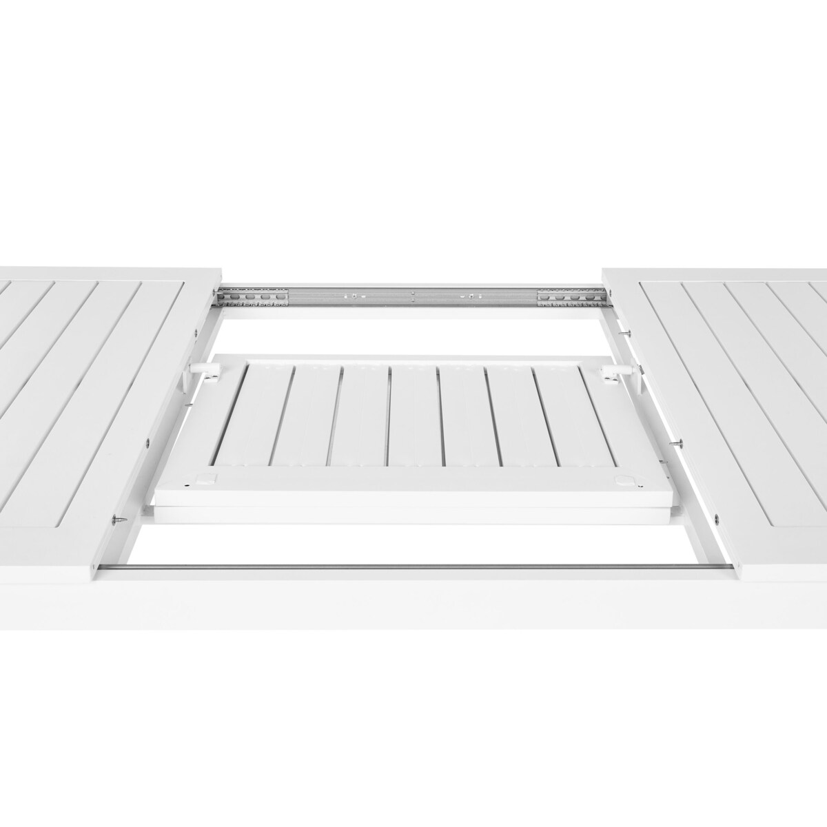 Stół ogrodowy 180/240 x 90 cm Plastik Biały SKALOMA